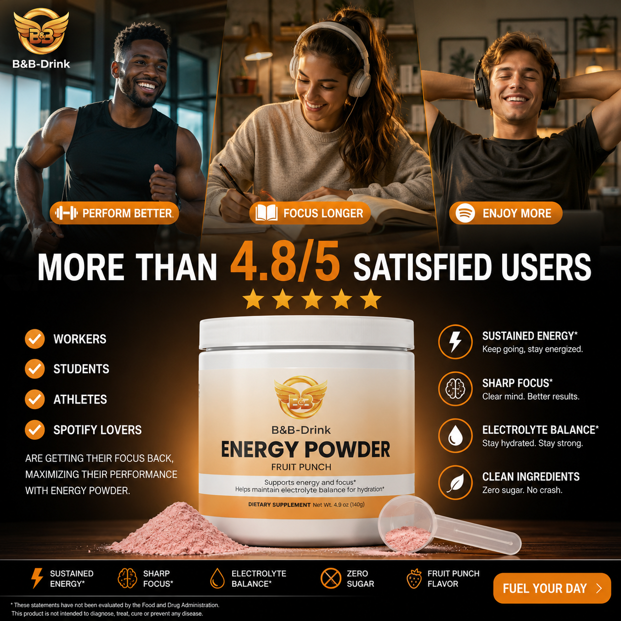 clean energy. sharp focus.  balanced you.