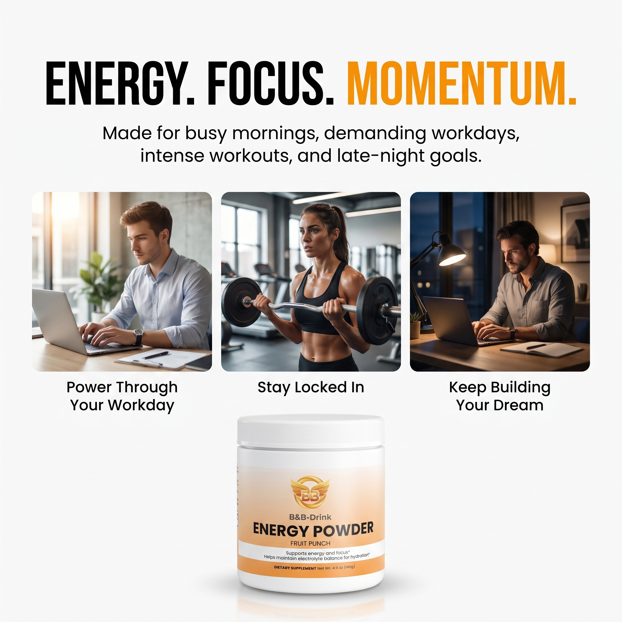 clean energy. sharp focus.  balanced you.